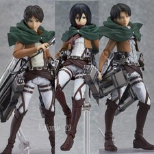 Attack on Titan figma Mikasa203# Eren207# Levi213# Action Figure Model Toys New!