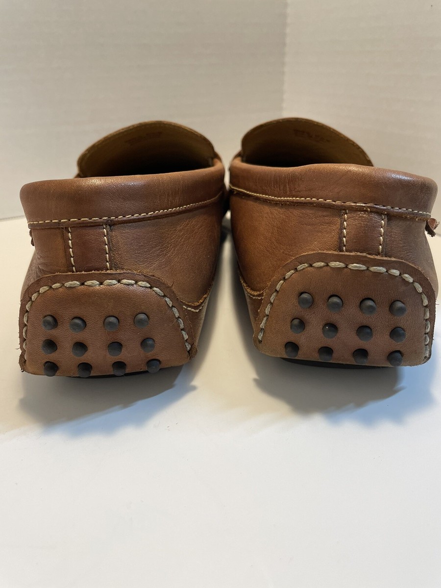 Cole Haan Mens Grant Canoe Penny Brown Leather Driving  display picture 1