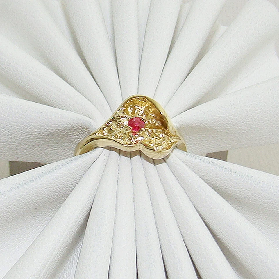 Ring Gold 333er Rubin 8 kt Goldringe Edelsteine Damen Goldschmuck Ringschmuck - Bild 3 von 4