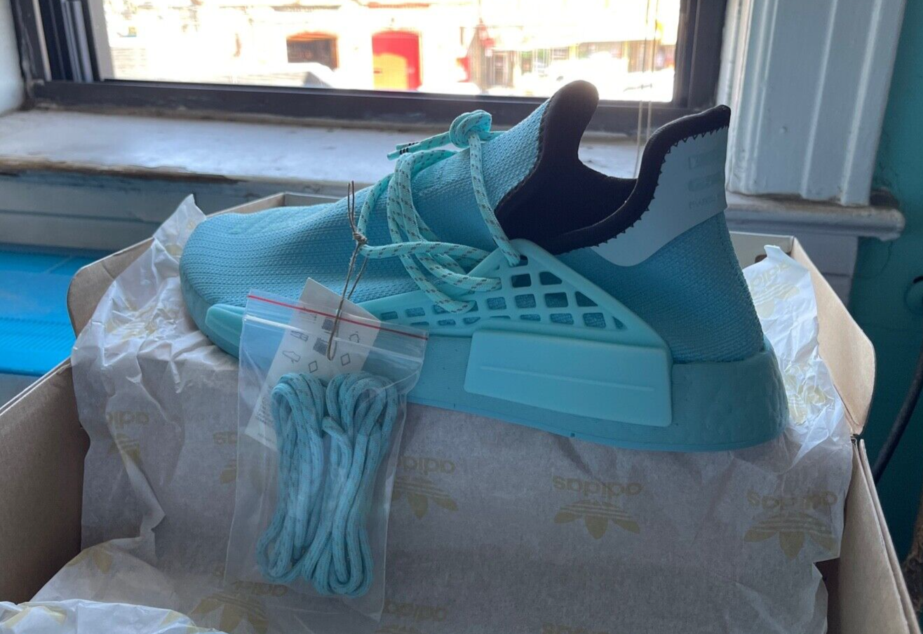 ADIDAS NMD Hu GY0094 CLEAR AQUA HUMAN RACE, Brand NEW,