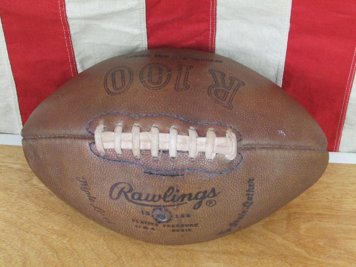 Vintage 1960s Rawlings Leather Official Football w/Laces R100