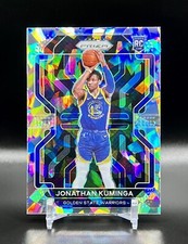 2021-22 Panini Prizm Basketball Jonathan Kuminga Cracked Ice RC No. 307 Warriors
