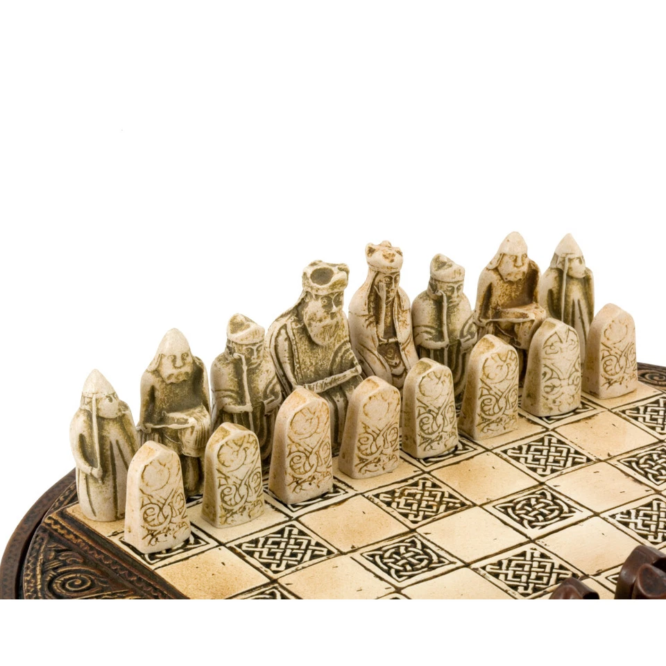 Isle of Lewis kompaktes keltisches Schachset 9 Zoll - Bild 4 von 4