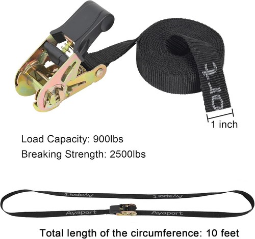Endless Ratchet Strap 1 inch 10 feet 2500LBS Break Strength (no 10'x1"-4pcs - Picture 3 of 3