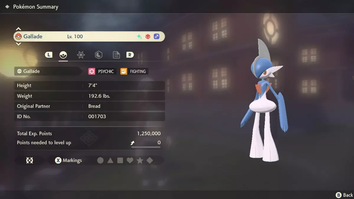 Pokemon Legends: Arceus Shiny Gardevoir Max Stats 