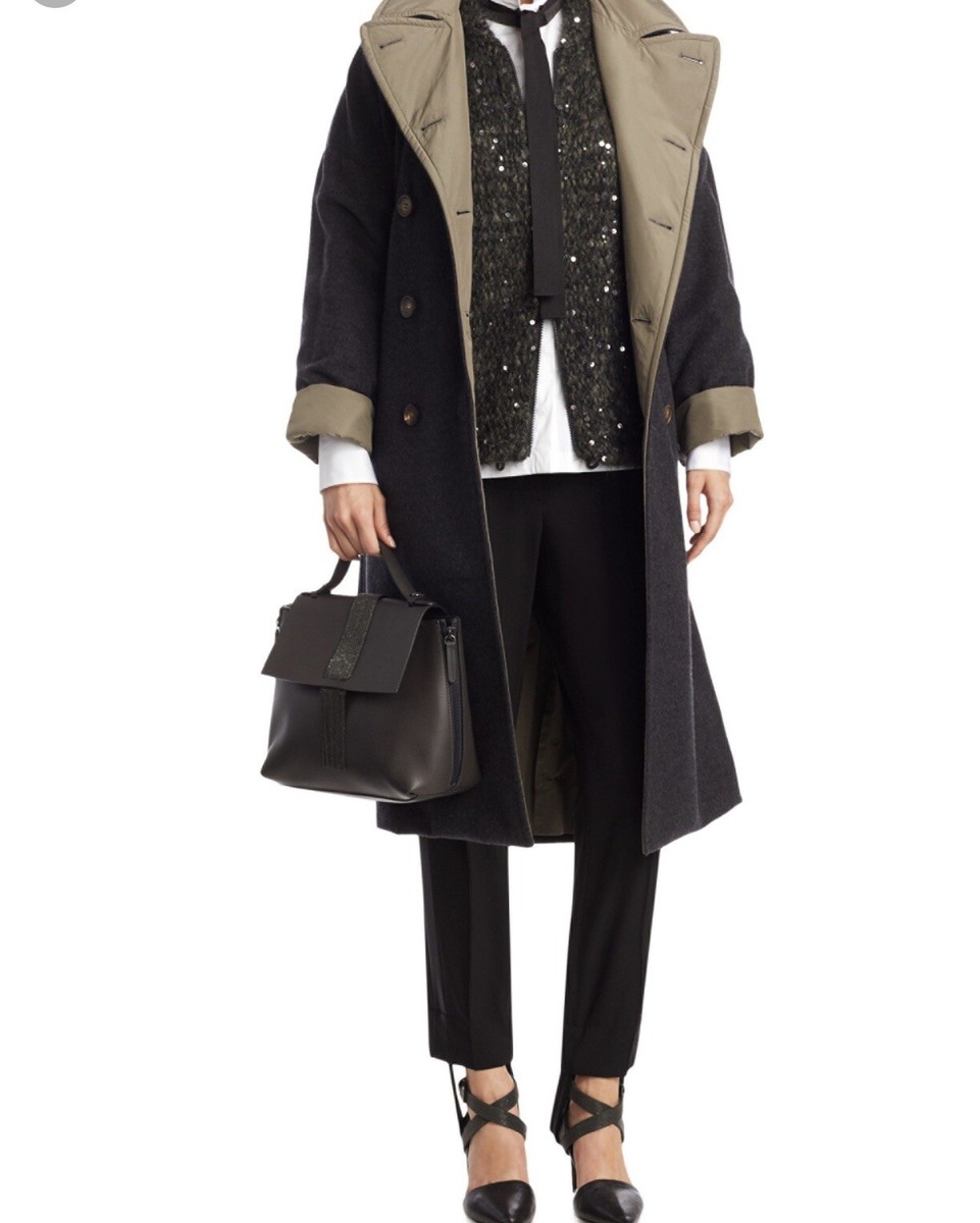コート BRUNELLO CUCINELLI LONG DOUBLE BREASTED COAT BRUNELLO CUCINELLI Double-Breasted Wool Coat in Beige | endource