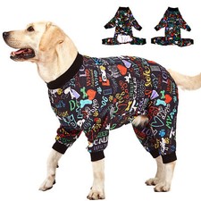 LovinPet Large Dog Pajamas Poly Jersey Skin Protection All-Season for M-3XL Dogs
