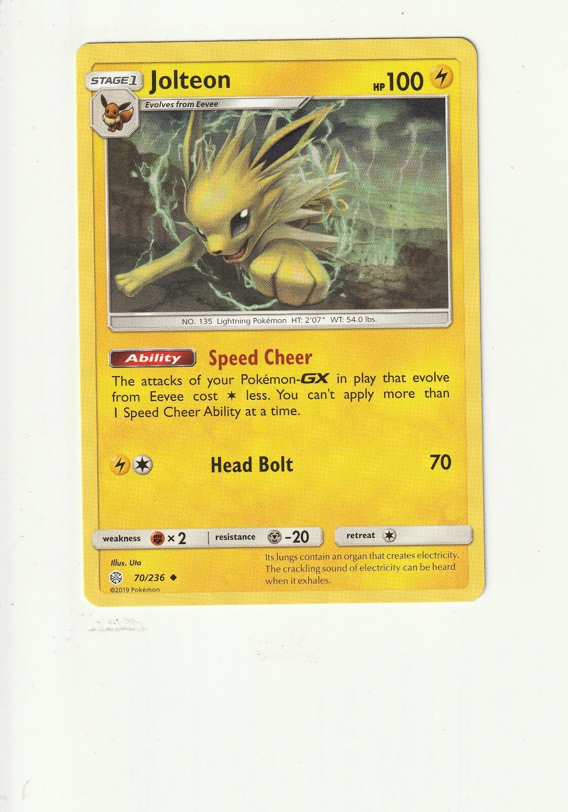 Jolteon 042/173 Sm12a: Tag Team GX: Tag All Stars for sale | eBay