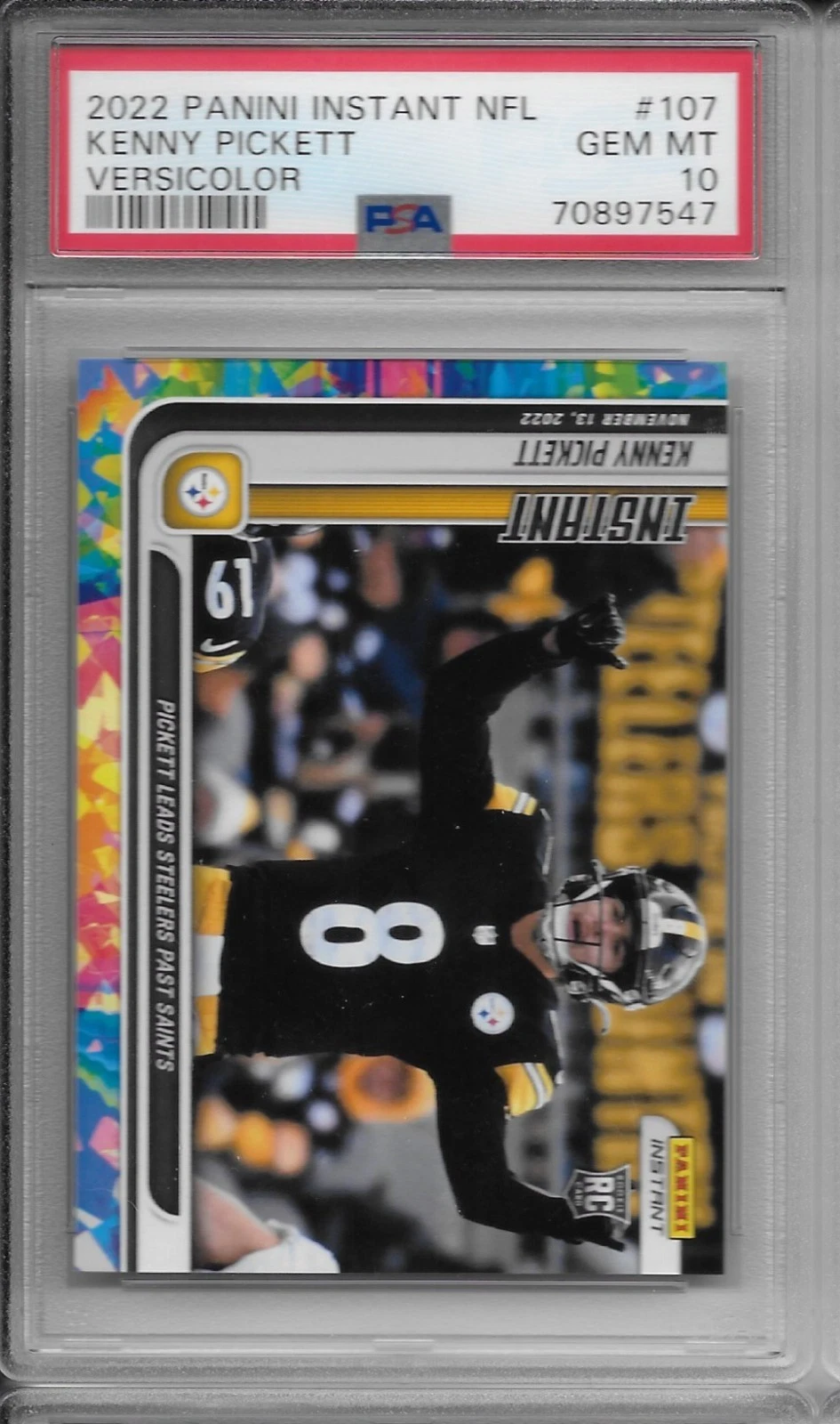 Kenny Pickett Panini Instant NFL #107 Versicolor