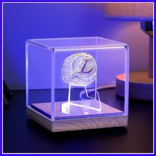 Championship Ring Display Case with Led Light, UV-Protected Clear Challenge C...
