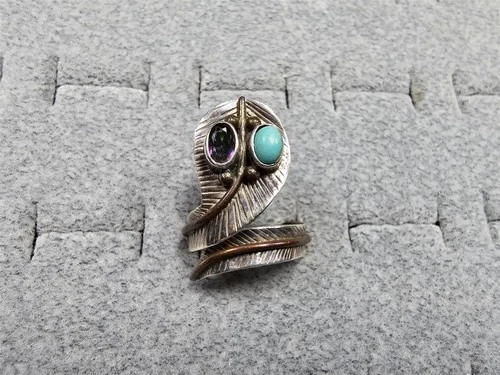 GRANDMA GRABE'S BEAUTIFUL VINTAGE 925 STERLING SILVER SNAKE 4.7G RING SIZE 6