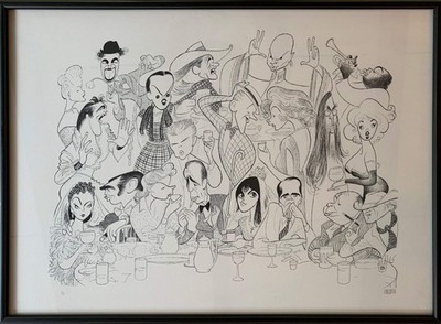 Al Hirschfeld  There s No Biz Like Show Biz  Lithografie, signiert & nummeriert