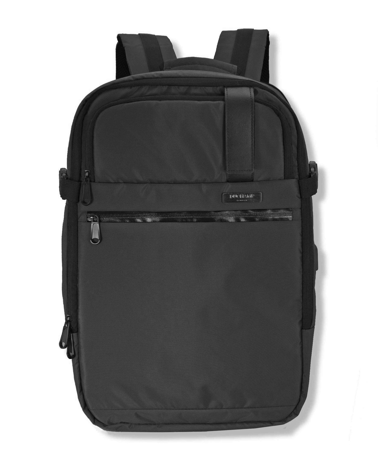 Expandable Black Carry-On Backpack Suitcase for Travel