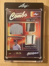 2026 Leaf City of Champions Winning Combos Derek Jeter Mariano Rivera Relic /35