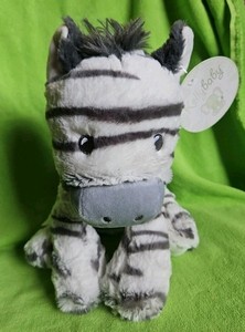 Kellybaby Kellytoy 11” Safari Baby Zebra Plush Stuffed Animal w/ Rattle NWT