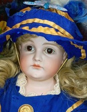 Antique 22 Closed Mouth Pouty Bisque DOLL Marked #9 Doll French Or German?