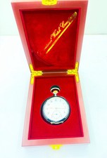 IWC Swiss Niello Case 51.5mm Pocket Watch Mechanical Wind Wood Box Working