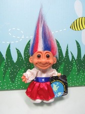 AROUND THE WORLD US/USA 2 - 5" Russ Troll Doll - NEW IN BAG W/ MINOR FLAWS