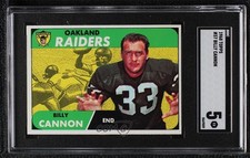 1968 Topps Billy Cannon #37 SGC 5 0vs7