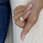 1.2ct Pear & Marquise Anniversary Ring Yellow Gold 14K Labcreated Diamond F/VS — photo 5