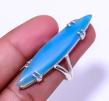 Chalcedony - Brazil 925 Sterling Silver Solitaire Handmade Ring 9.5 R7919-410