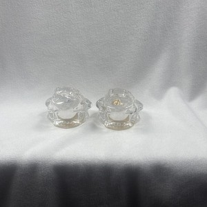 Frog Lead Crystal Figurine Bohemia Czech Republic Set Of 2
