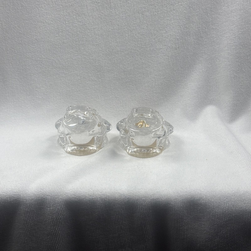 Frog Lead Crystal Figurine Bohemia Czech Republic Set Of 2
