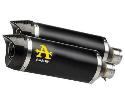 2 Auspuff Schalldampfer Ersatz Arrow Alum Dark Thun Aprilia Shiver 750 2008 2013