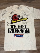 Phoenix Mercury Brandy Reed Jennifer Gillom Champion Shirt Small Autograph Auto
