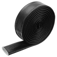 1" ID 10ft Heat Shielded Fire Sleeve Silicone Coated Fiberglass Tape