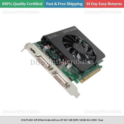 01G-P3-2631-KR EVGA Nvidia GeForce GT 630 1GB DDR3 128-Bit Mini HDMI / Dual