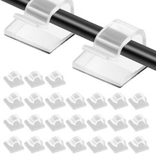 60PCS Cable Clips Self-Adhesive Wire Organizer Cord Management Hooks Transparen