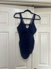 Pea in the Pod Blue Built inn Bra Maternity swimsuit Top Bikini Top Medium