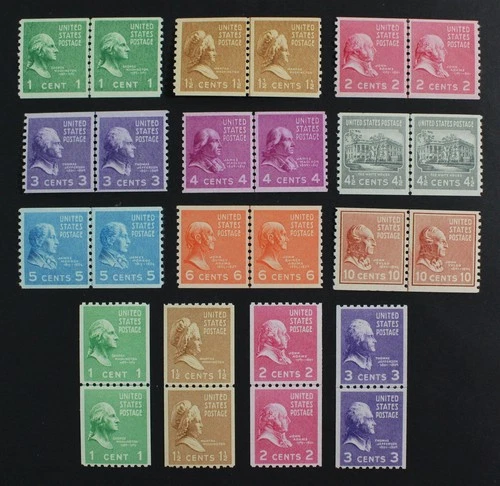 CKStamps: US Stamps Collection Scott#839-851 Mint NH OG Line Pair