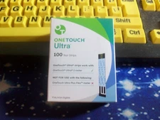 100 ONE TOUCH ULTRA TEST STRIPS 1 BOX OF 100, EXP 12-31-26, GOOD SEALED BOX