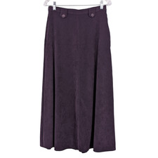 VTG 90s Purple Faux Suede A Line Maxi Skirt 4 Poetcore Whimsigoth Fairy Grunge