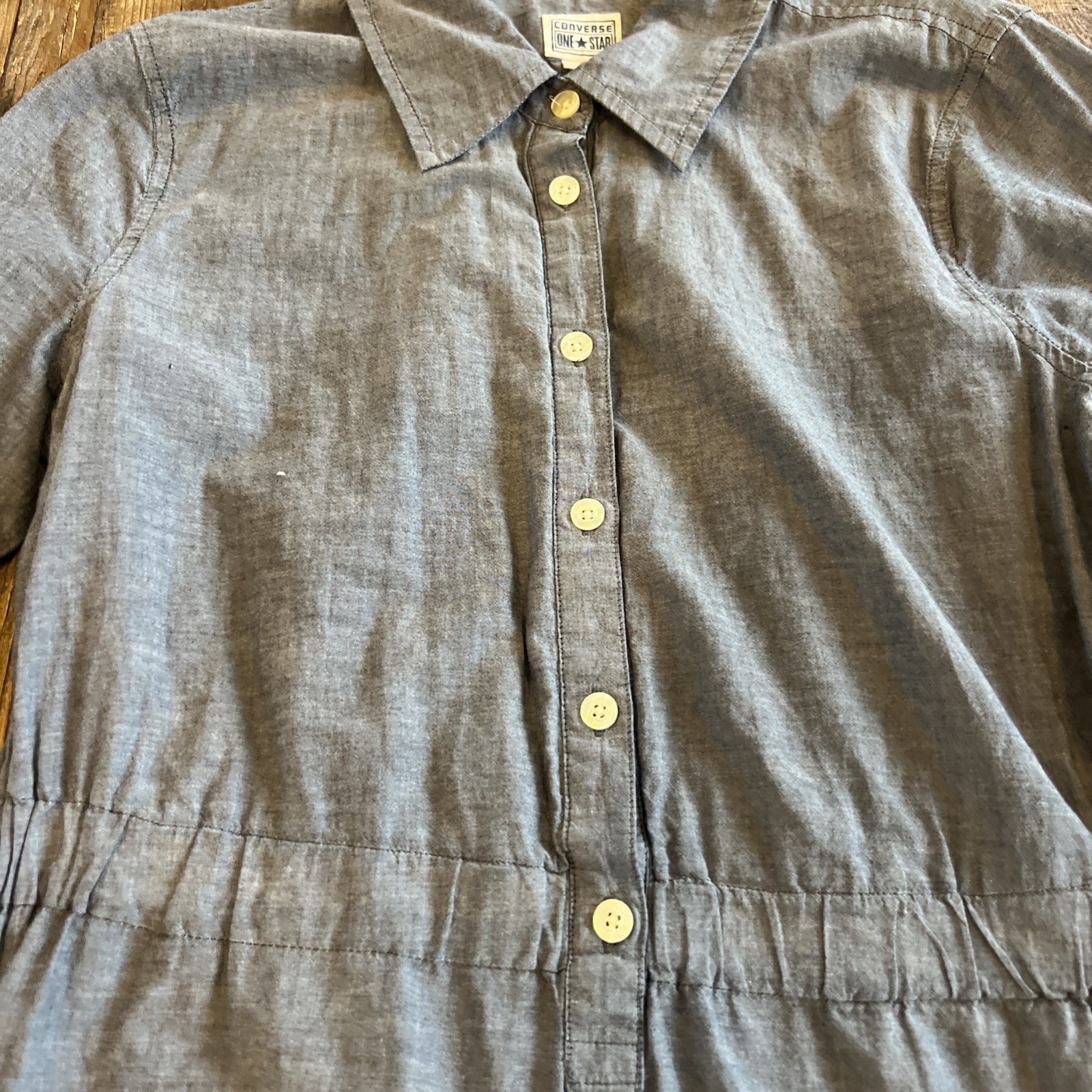 Converse One Star Button Down Denim Chambray Ruch… - image 2