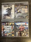 PlayStation 3 PS3 Video Game Bundle Call of Duty, Far Cry 4, GTA 5, Uncharted 3