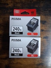 Canon 240 XL Black Ink Cartridge For Pixma Printer Lot Of 2 - NEW 