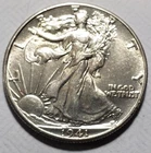 1941 Walking Liberty Half Dollar Cleaned Slider