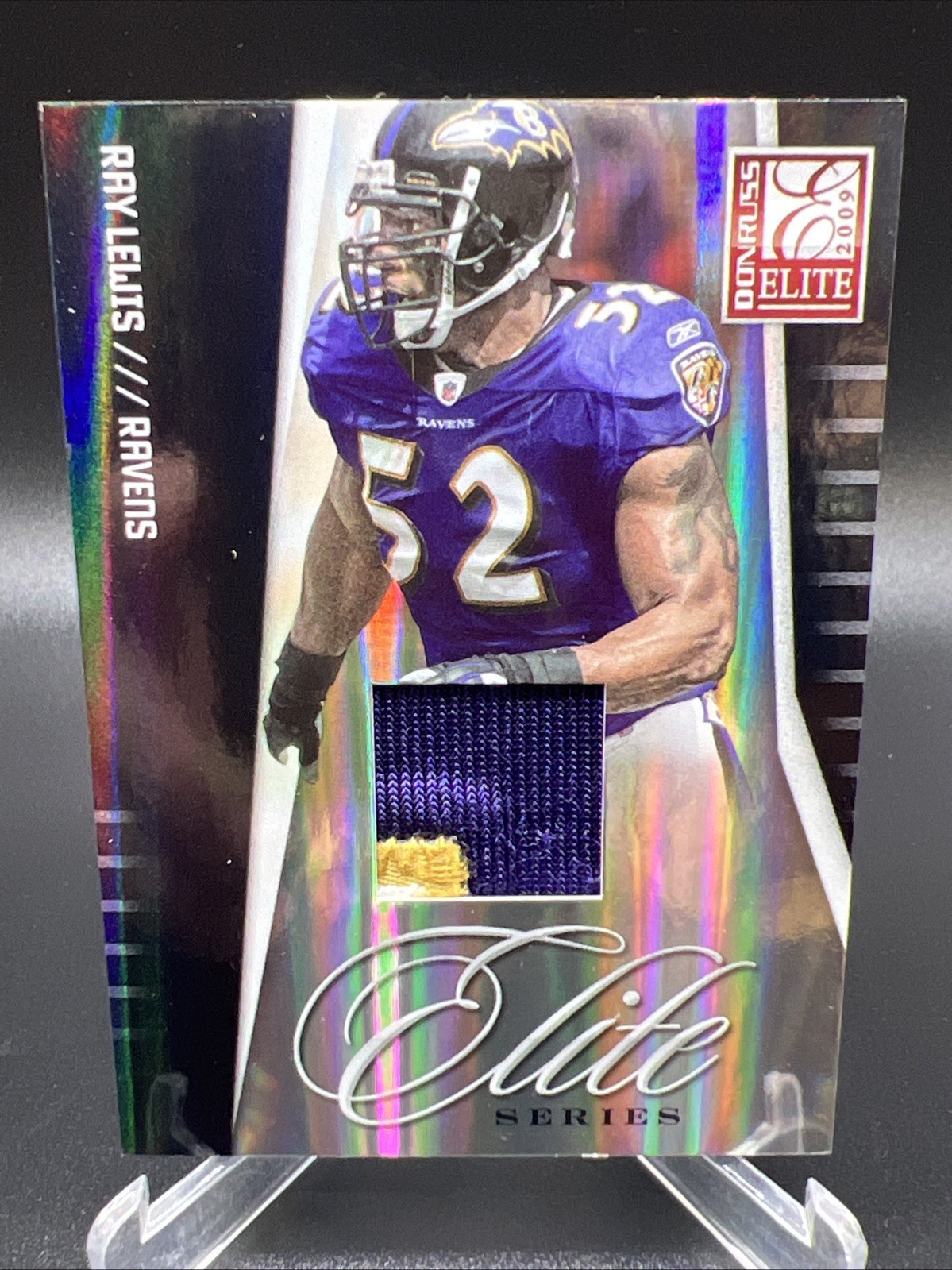 2009 Donruss Elite Elite Series Ray Lewis #6 Game Worn Jersey 37/50 Ravens