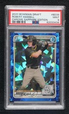 2020 Bowman Chrome Draft Sapphire Edition Robert Hassell III PSA 9 MINT 0sf1