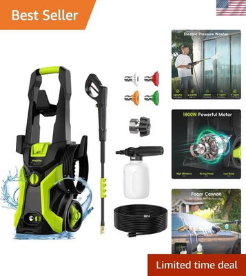 #ad Compact Electric Pressure Washer with Foam Cannon amp; Versatile Nozzles 18 lbs $154.87