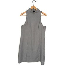 UO Woman's Annette Houndstooth Sleeveless Mock Neck Dress Size Large