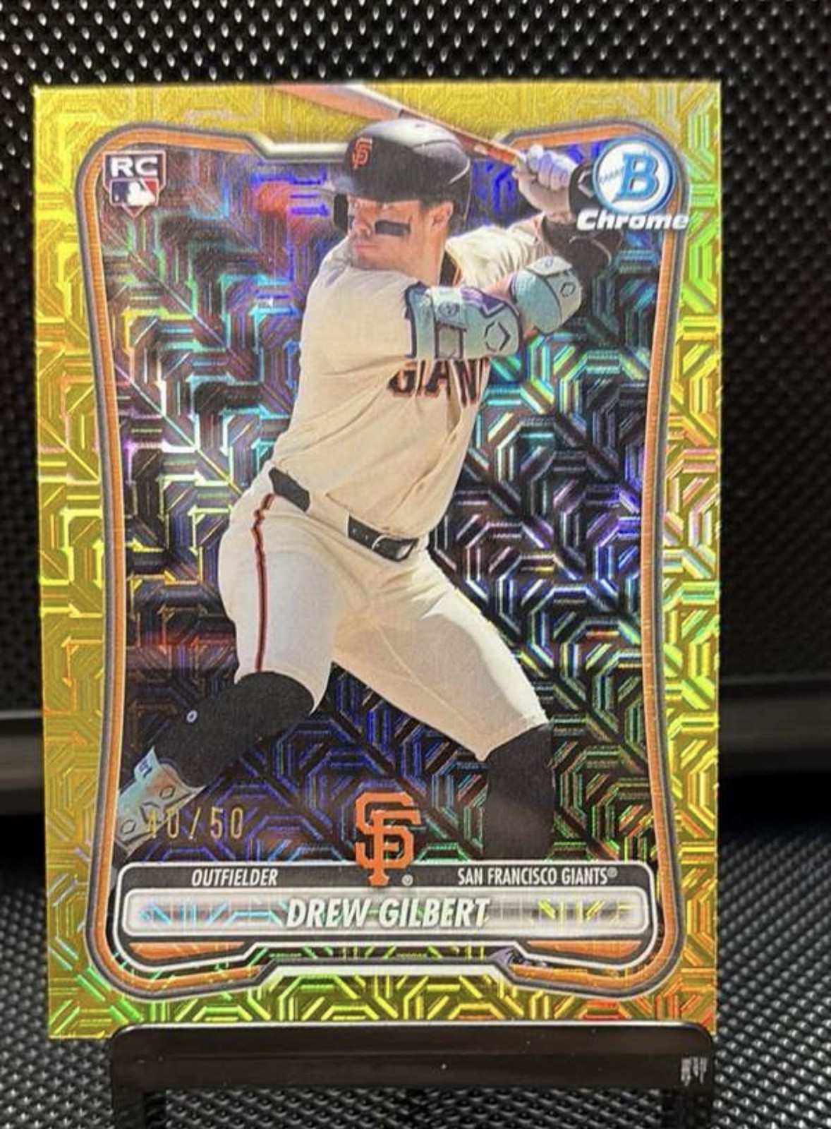 2026 Bowman - Drew Gilbert #40 Chrome Gold Mojo Refractor /50 (RC)