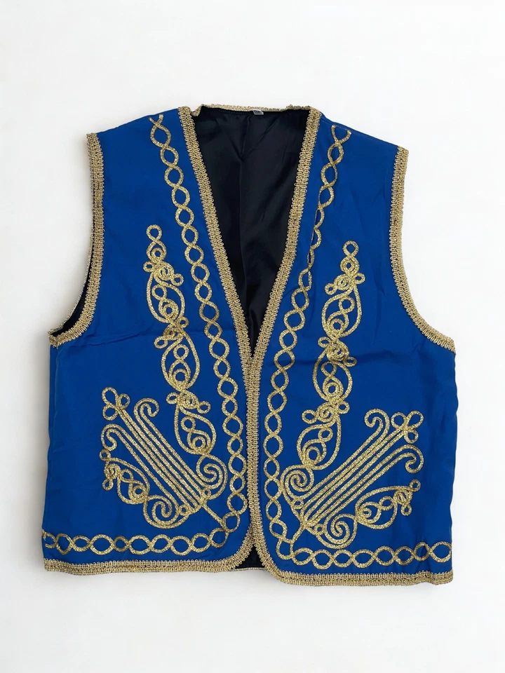 Blue Turkish Waistcoat, Perfect for Costumes, Parties, Cultural Events! - Image 1 of 4