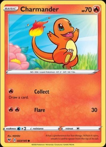 Charmander - 023/185 - Common - Lightly Played