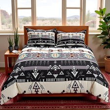 Southwest Tribal Duvet Cover Set Full Size Western Aztec Pattern Bedding Set ...