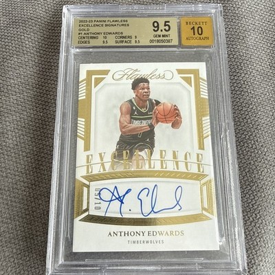 Anthony Edwards 2022-2023 Flawless Excellence Gold on card auto /10🔥🔥