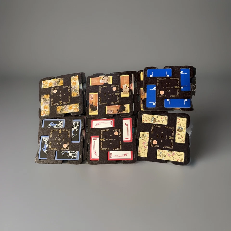 Evy Duplicate Cardboard Bridge Boards With Cards Set Of 16 Vintage - Image 2 of 4